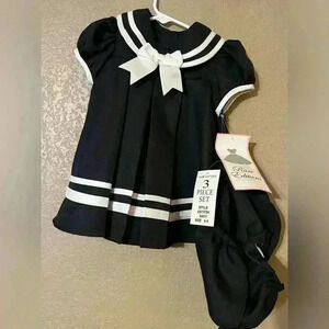 Rare Editions Black and White Formal Kids Dress